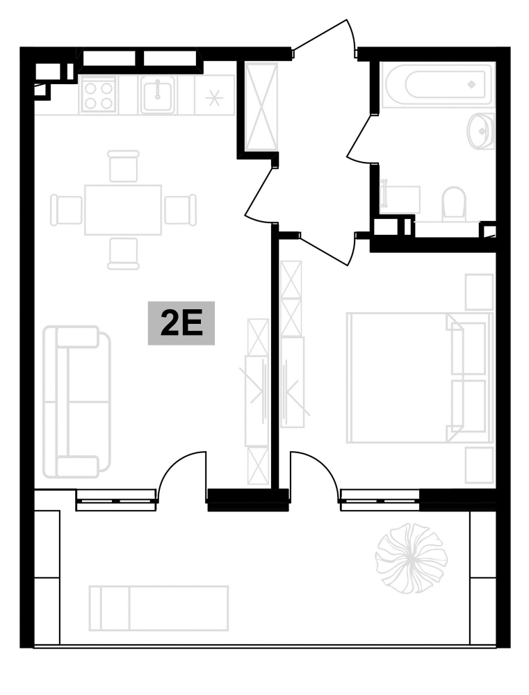 Продается 2-комн. квартира, 42.19 м²