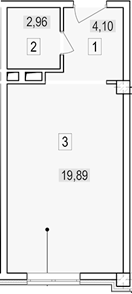 Планировка 26.95 м²