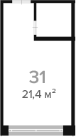 Планировка 21.4 м²