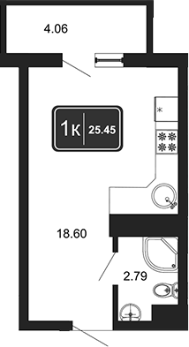 Планировка 20.17 м²
