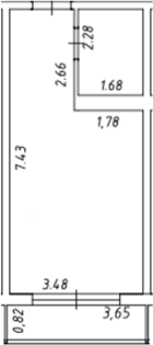 Планировка 28.41 м²