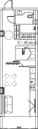 Планировка 40 м²