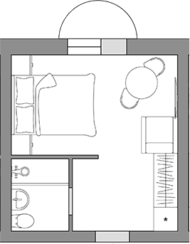 Планировка 21.5 м²