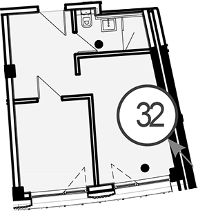 Планировка 32 м²