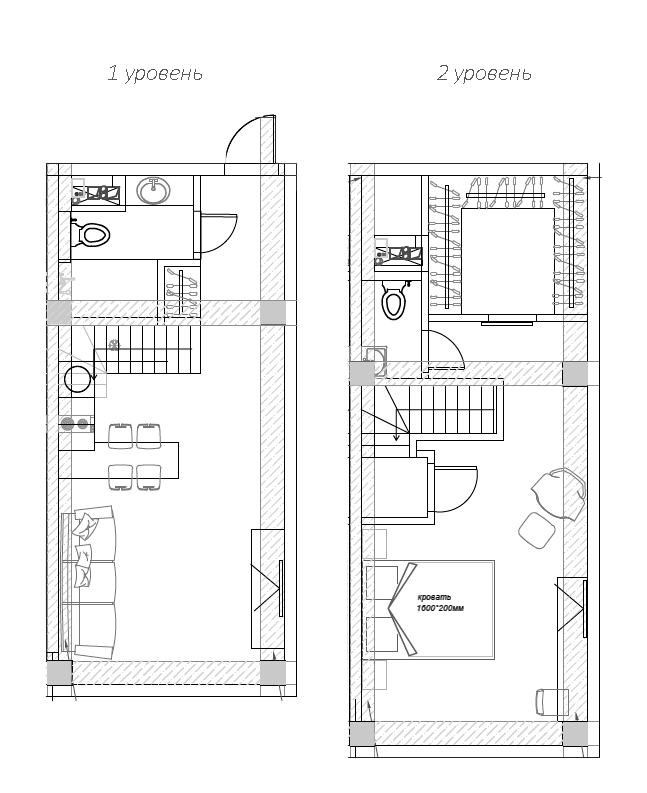 Планировка 57.7 м²