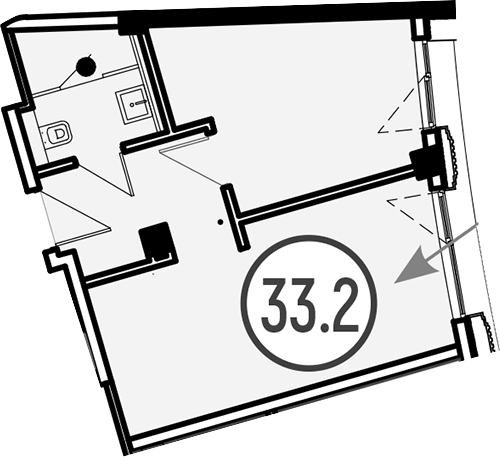 Планировка 33.2 м²