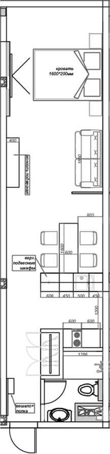 Планировка 41.2 м²
