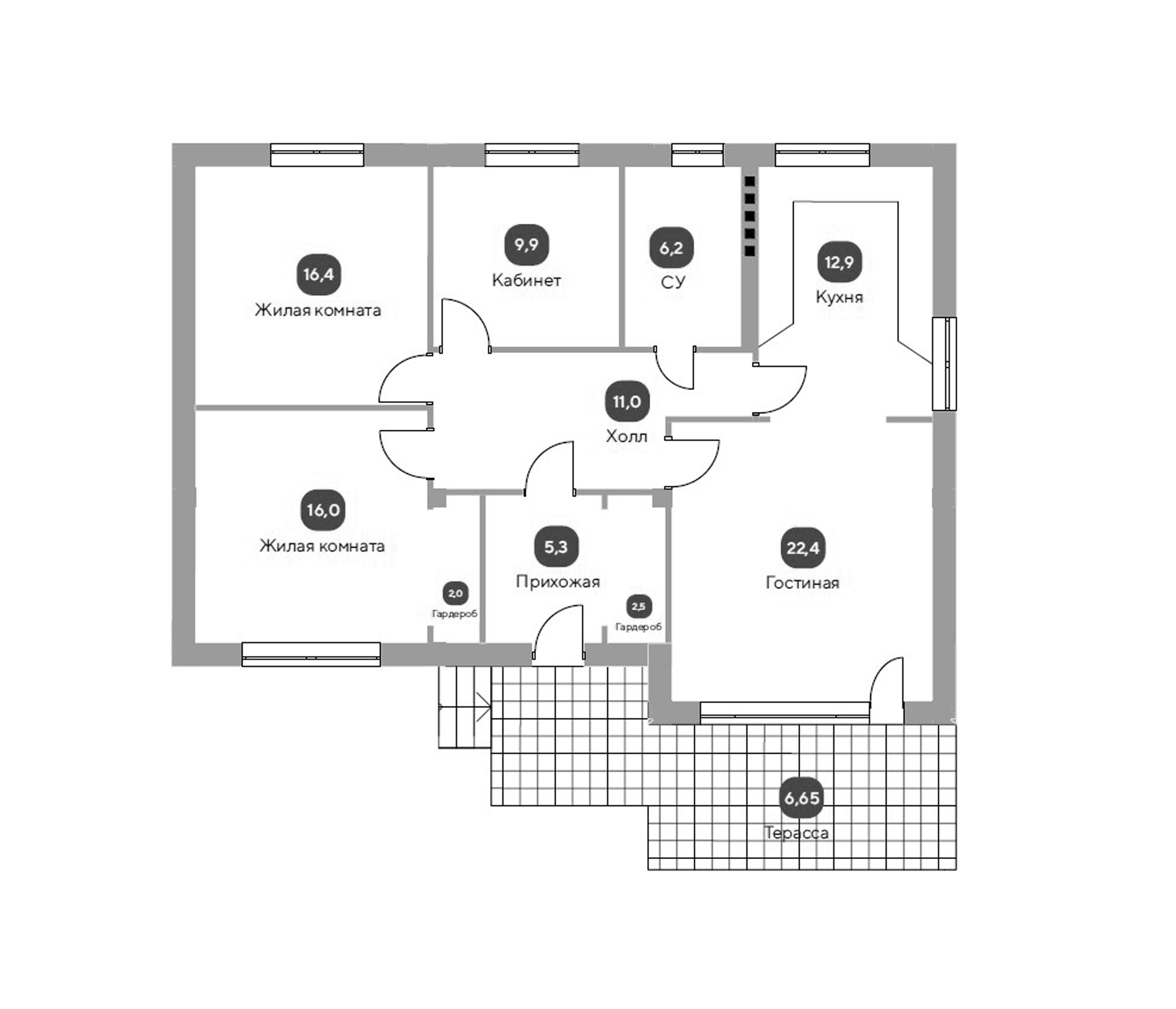 Планировка 104.6 м²