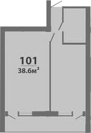 Планировка 38.6 м²
