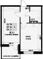 Планировка 38.5 м²