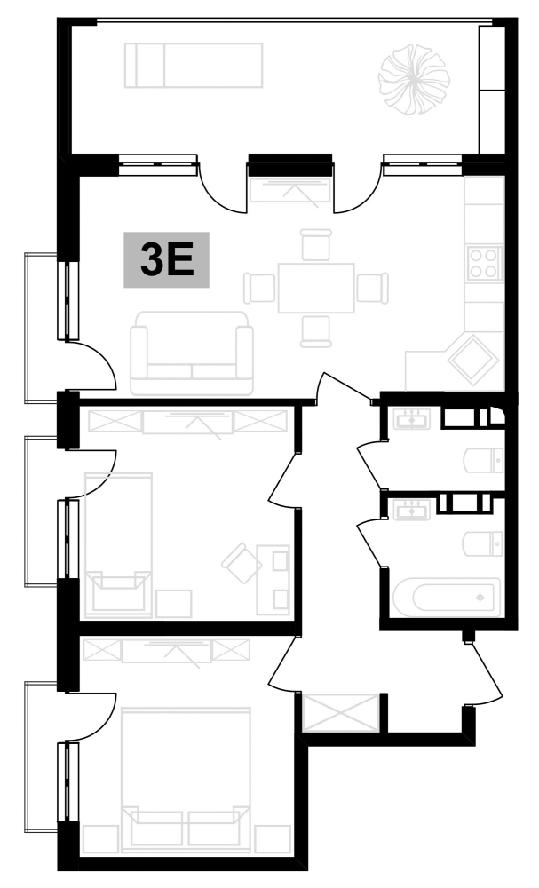 Продается 3-комн. квартира, 56.57 м²