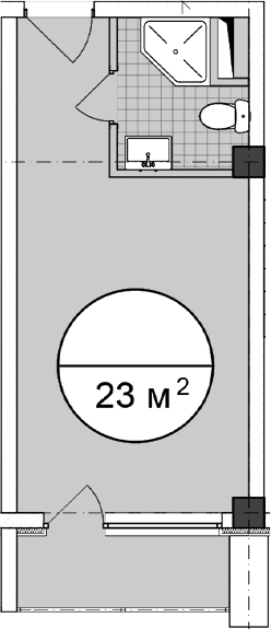 Студия · 23 м²