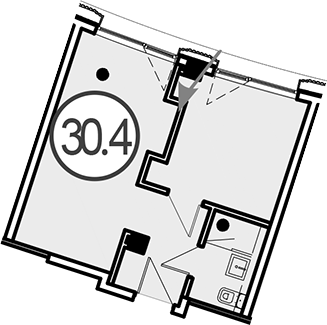 Планировка 30.4 м²
