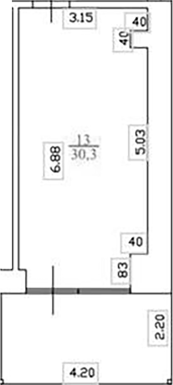 Планировка 30.3 м²