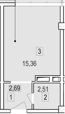 Студия · 20.56 м²