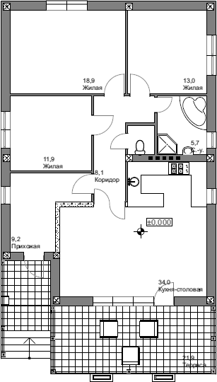 Планировка 95.83 м²