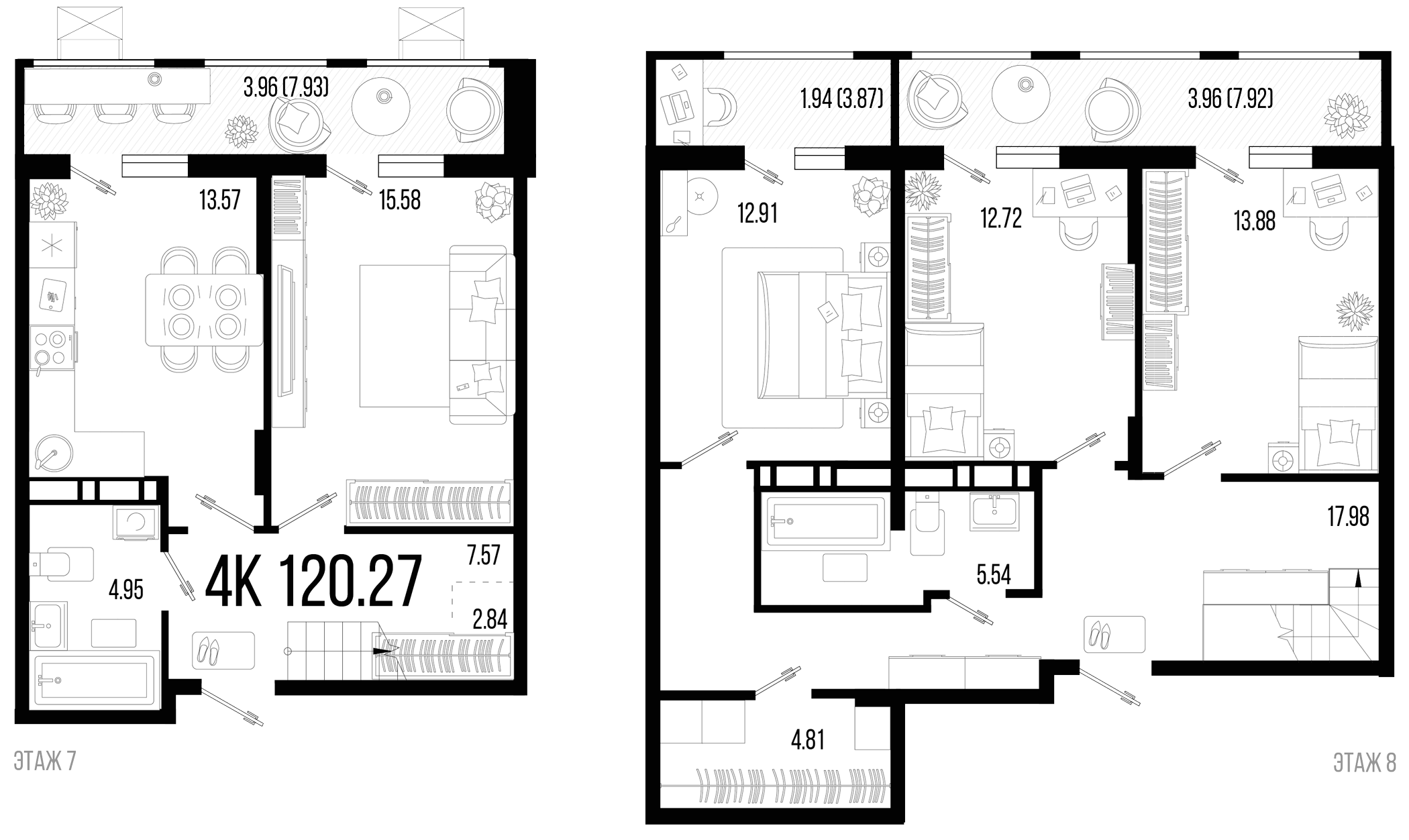 Продается 4-комн. квартира, 113.79 м²
