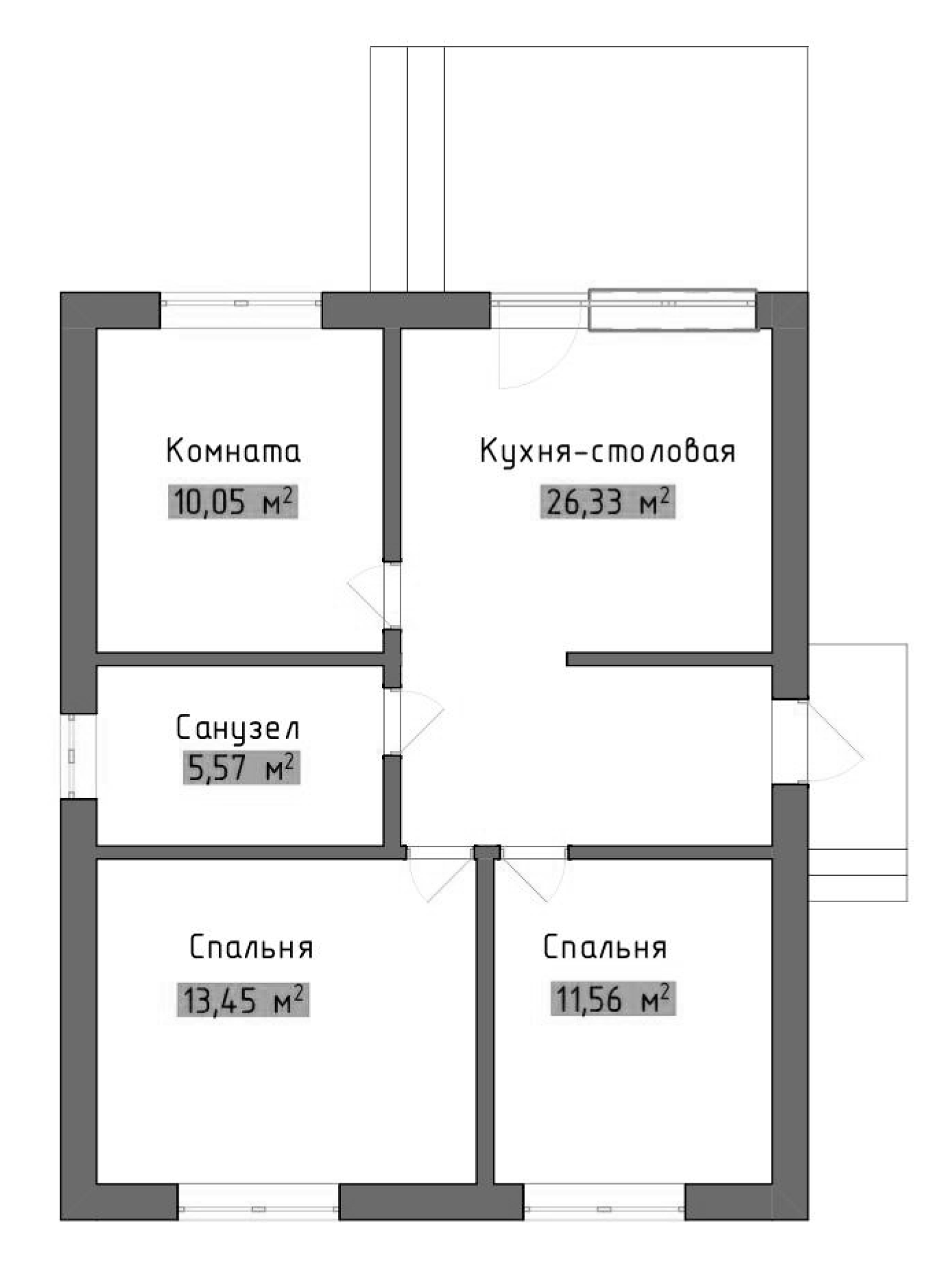 Планировка 70 м²