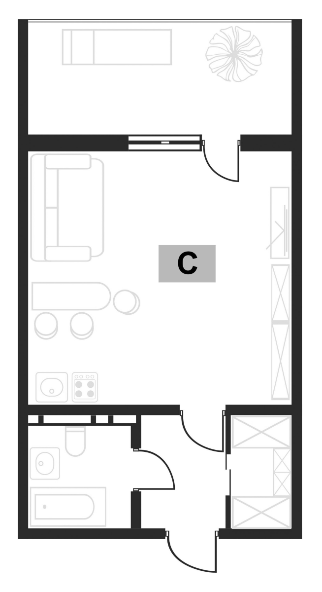 Планировка 30.26 м²