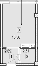 Планировка 20.56 м²