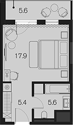 Планировка 28.9 м²