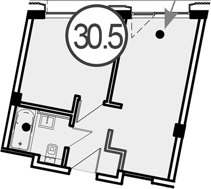 Планировка 30.5 м²