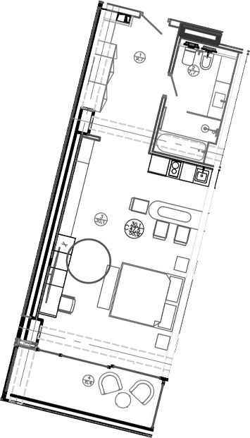 Планировка 47.5 м²