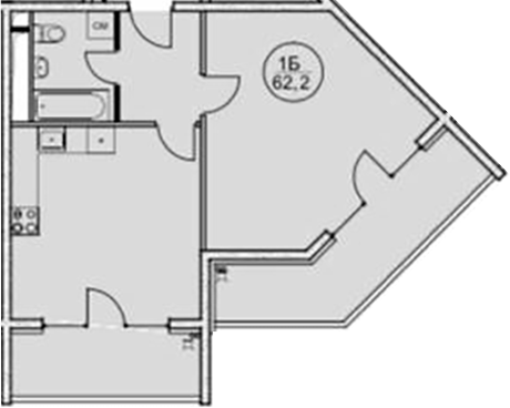 Планировка 62.2 м²