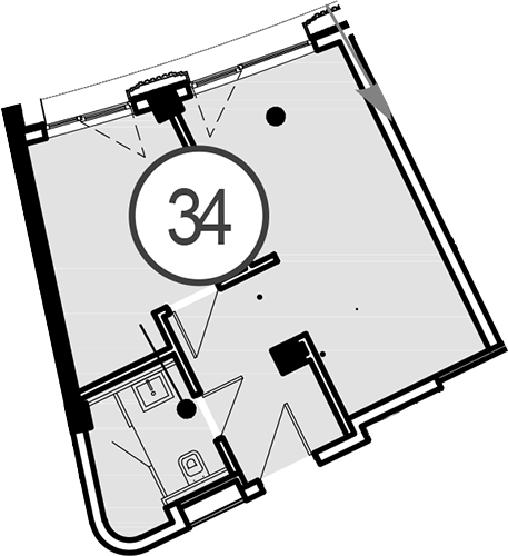 Планировка 34 м²
