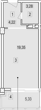 Планировка 26.87 м²