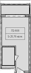Планировка 25.76 м²