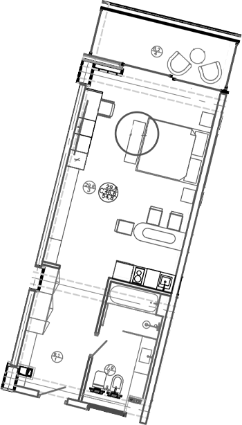 Планировка 46.6 м²