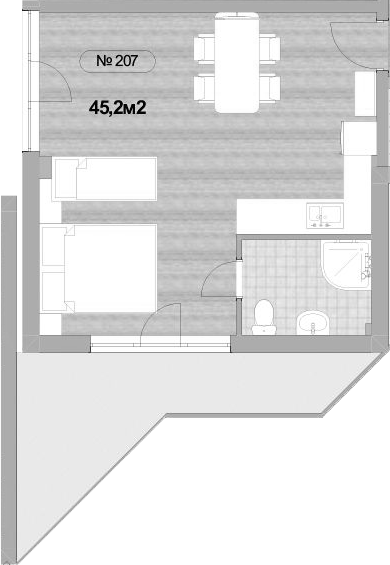 Планировка 35.6 м²