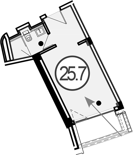 Планировка 25.7 м²