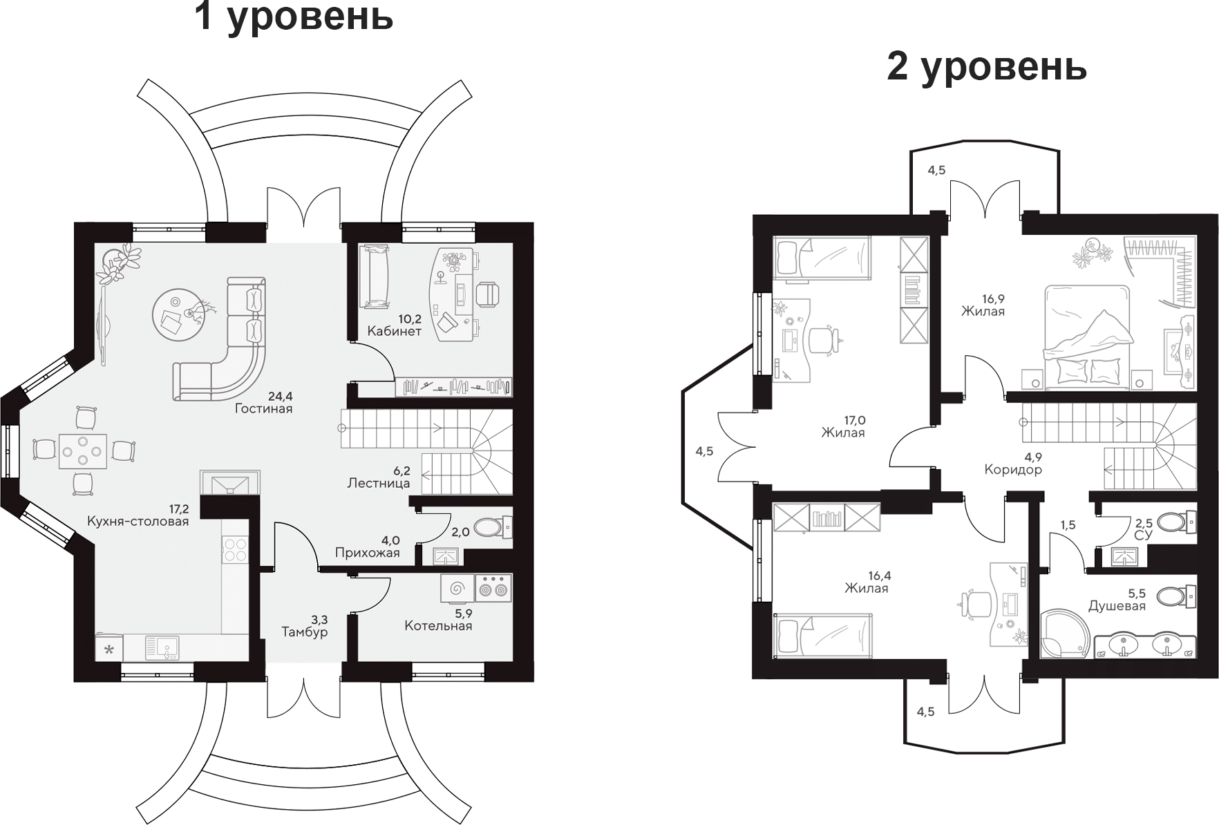 Планировка 137.9 м²