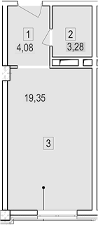 Планировка 27 м²