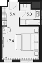 Планировка 28.1 м²