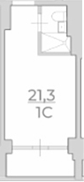 Планировка 21.3 м²