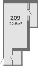 Планировка 22.8 м²