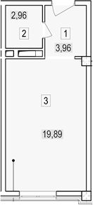 Планировка 26.81 м²
