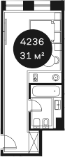 Планировка 30.97 м²