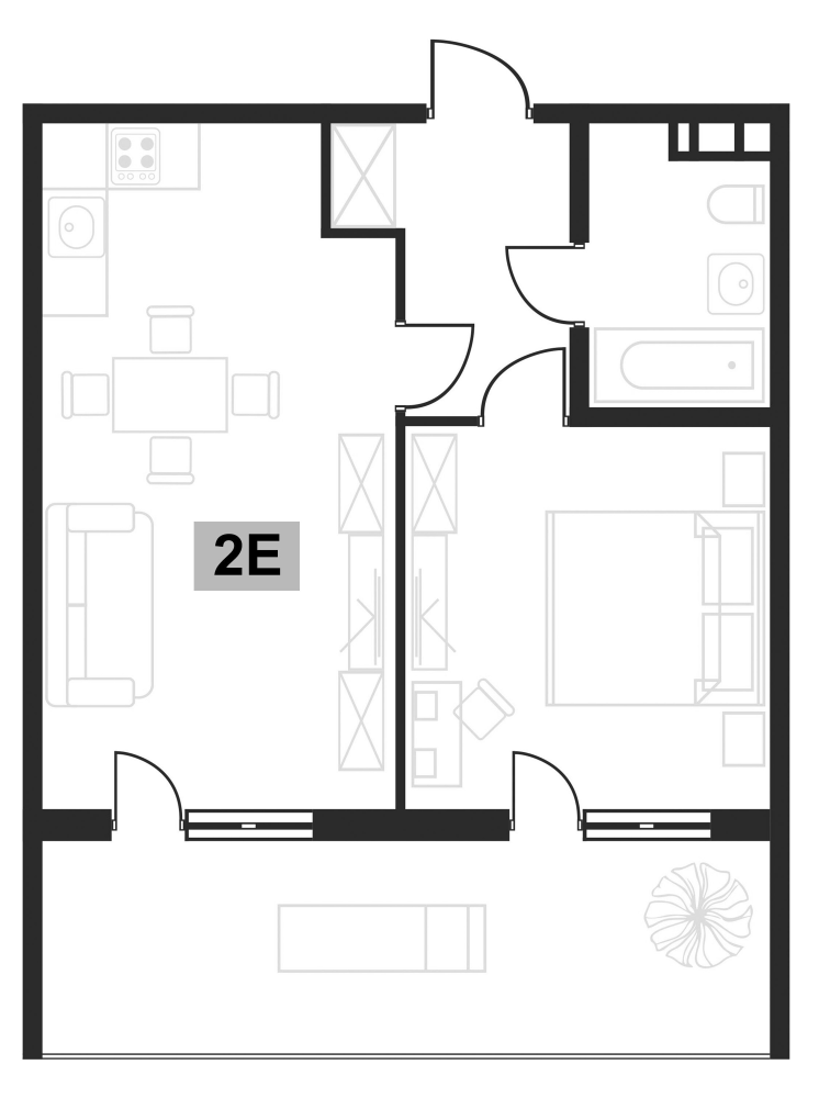 Продается 2-комн. квартира, 42.49 м²