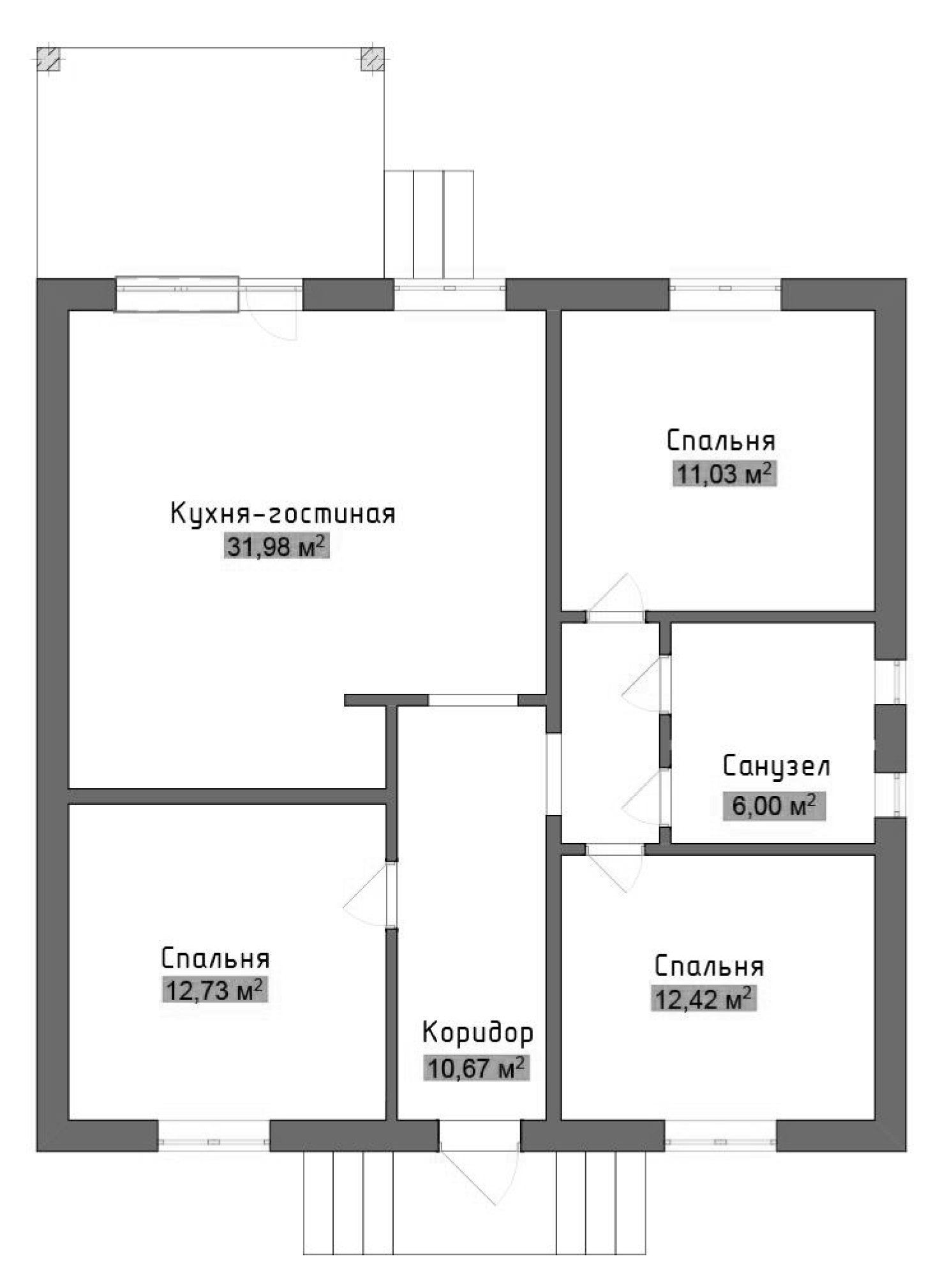 Планировка 95 м²