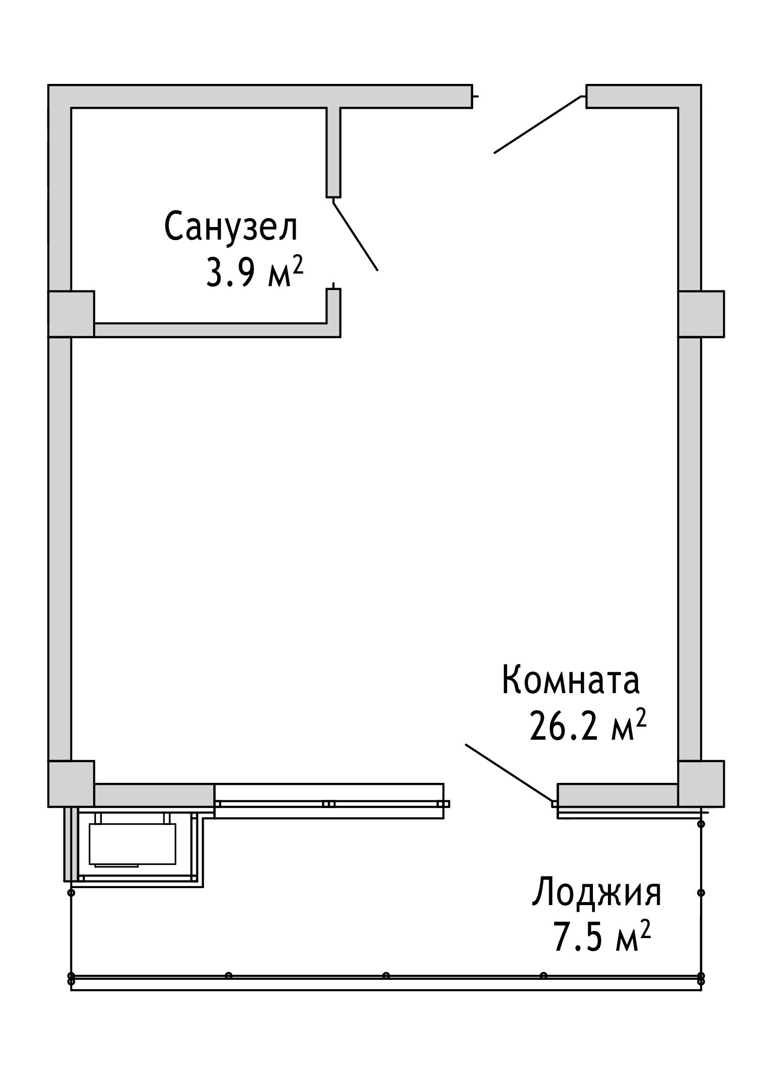 Планировка 30.1 м²