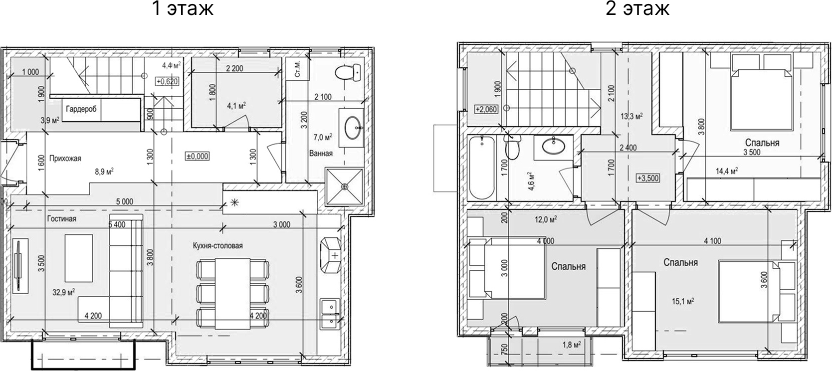Планировка 128.2 м²
