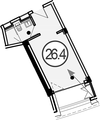 Планировка 26.4 м²