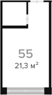 Планировка 21.3 м²