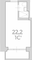Планировка 22.2 м²