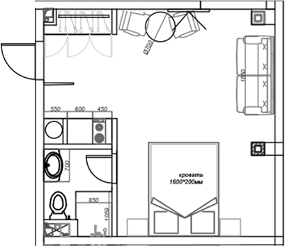 Планировка 30.4 м²