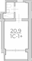 Планировка 20.9 м²